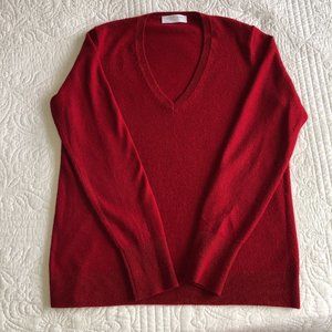 Everlane v-neck cashmere sweater, garnet
